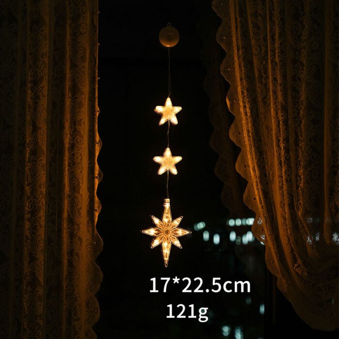 LED Christmas Suction Cup Lights - Festive Ambience Decorative Hanging Lights for Creative Room & Window Display - Image 12