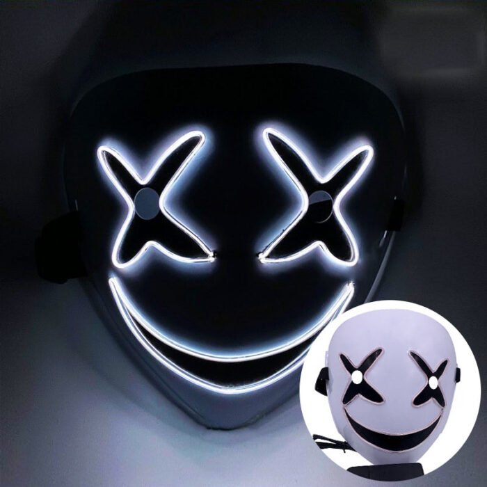 Marshmello Top 100 LED Light-Up Mask, Halloween DJ Music Festival Party Prop - Image 11
