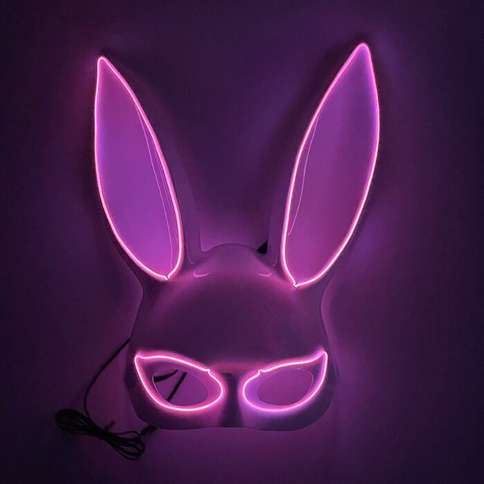 LED Light - Up Mask: Cold - Light Half - Face Bunny Girl Prop for Parties, Performances, Bars, Disco, and Masquerades - Image 12