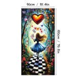 Halloween Witch and Crow Polyester Door Cover - Dark Spooky Festival Horror Atmosphere Porch Decorative Hanging Cloth - Image 13