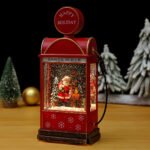 Christmas Gift: Santa Wind Lamp with Light-Up Snow-Globe Music Box, Christmas Tree Ornament & Night Light - Image 2