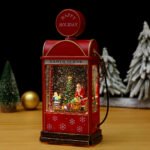 Christmas Gift: Santa Wind Lamp with Light-Up Snow-Globe Music Box, Christmas Tree Ornament & Night Light - Image 3