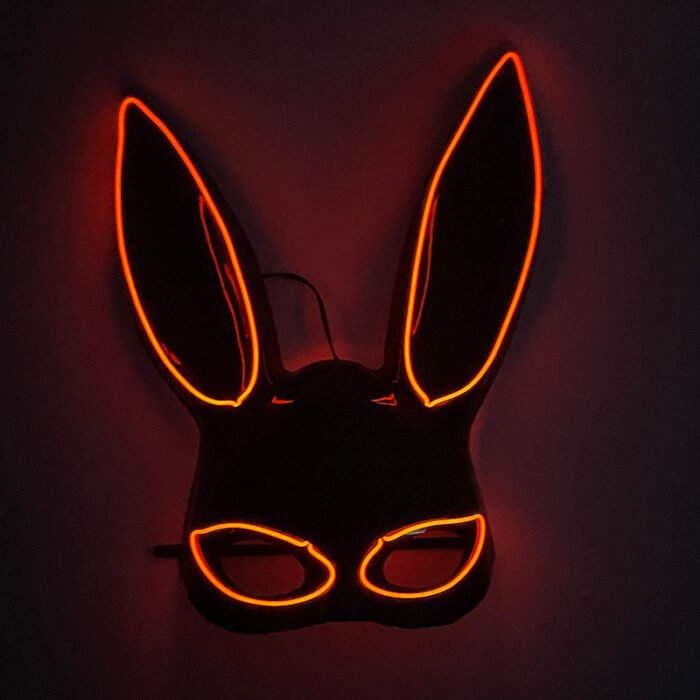 LED Light - Up Mask: Cold - Light Half - Face Bunny Girl Prop for Parties, Performances, Bars, Disco, and Masquerades - Image 17