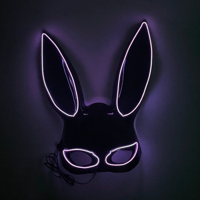 LED Light - Up Mask: Cold - Light Half - Face Bunny Girl Prop for Parties, Performances, Bars, Disco, and Masquerades - Image 19