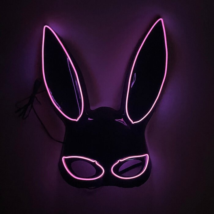 LED Light - Up Mask: Cold - Light Half - Face Bunny Girl Prop for Parties, Performances, Bars, Disco, and Masquerades - Image 22