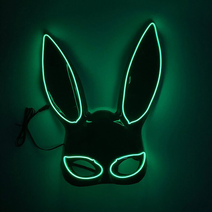 LED Light - Up Mask: Cold - Light Half - Face Bunny Girl Prop for Parties, Performances, Bars, Disco, and Masquerades - Image 23