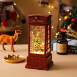 Christmas Telephone Booth Snow Globe Lantern - Image 4