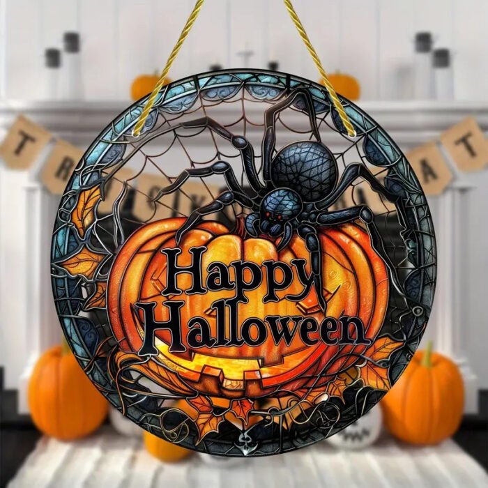 Halloween Acrylic Home Decor Hanging Sign - Image 1