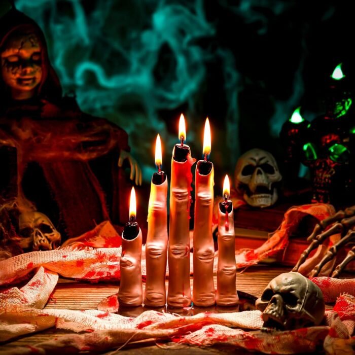 Halloween scary finger candles - Image 1
