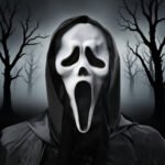 Halloween scary screaming grimace mask latex headgear, a prop for party and dance performances