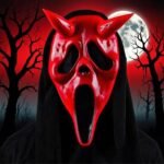 Halloween scary screaming grimace mask latex headgear, a prop for party and dance performances - Image 5