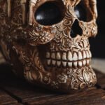 Gothic spider pattern sugar skull - Image 2
