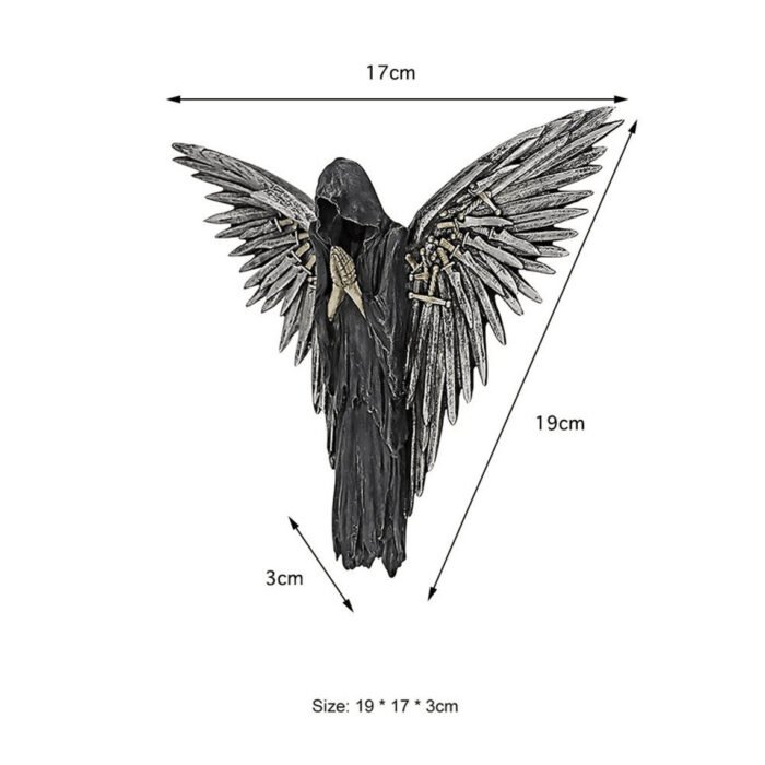 Halloween Soul Warrior Resin Sculpture Hanging Ornament – Gothic Handcrafted Art for Home Wall Decoration - Image 3