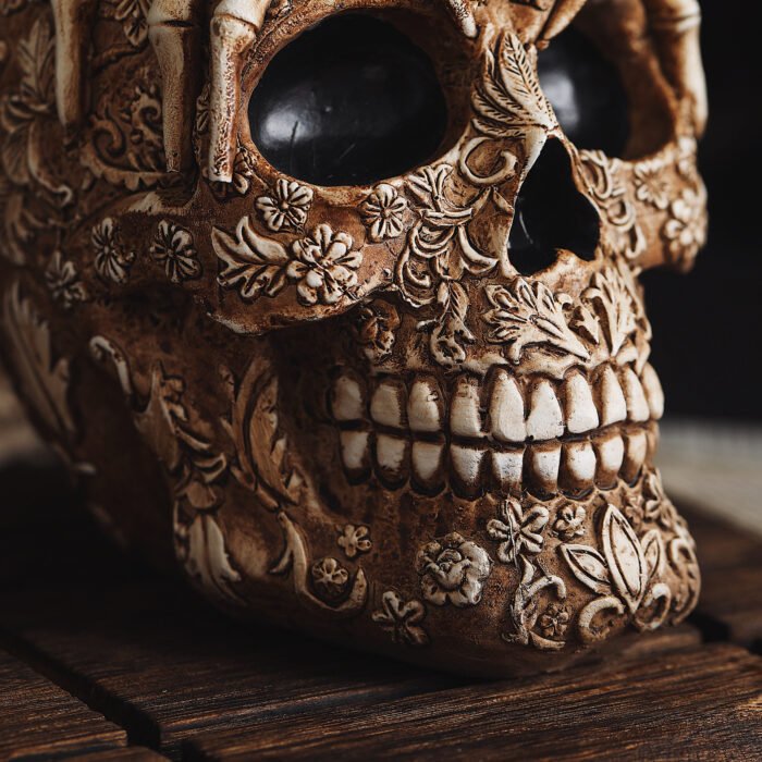 Gothic spider pattern sugar skull - Image 2