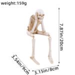 Halloween Skeleton Figurines Set: See - No - Evil, Hear - No - Evil, Speak - No - Evil Decor - Image 3
