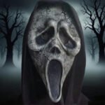 Halloween scary screaming grimace mask latex headgear, a prop for party and dance performances - Image 3