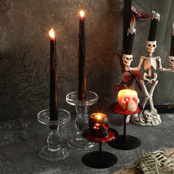 Halloween skull bleeding atmosphere party props, candle table decorations, scene ornaments - Image 2