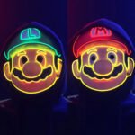 LED Cold Light Glowing Mario (Super Mario) Mask, Cartoon Game Anime Themed, for Masquerade Balls, Parties and Performances, EL - Image 6