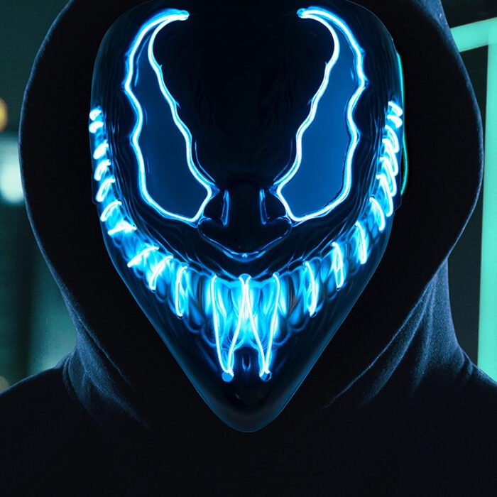 Halloween horror Venom LED light-up mask: a scary costume mask for dance parties and gatherings - Image 1