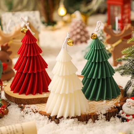 Christmas Fragrance Gift Decorative Ornaments: Mini Christmas Tree-shaped Scented Candles, Perfect as Souvenirs/Giveaways