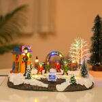 Christmas Decorations: Electric Music - Playing, Light - Up Snow Scene House Resin Crafts, Desktop Ornaments, Christmas Gifts