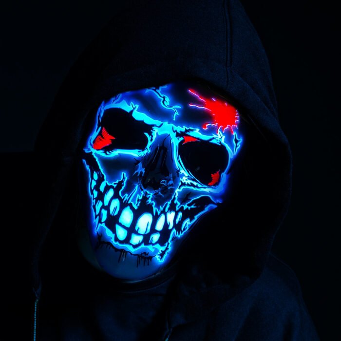 3D Stereo Luminous Mask, LED - Shaped Luminous Face Mask for Halloween Stage Parties and Clubbing with Cold - light Sheets - Image 3