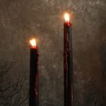 Halloween skull bleeding atmosphere party props, candle table decorations, scene ornaments - Image 3