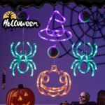 Halloween hanging decorations suction cup lights, festival supplies ornaments, party Halloween LED - shaped lights - Image 2