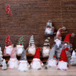 Christmas decorations: High-end illuminated gnome dolls, Rudolph, Christmas gift ornaments