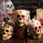 Diverse Halloween skull ornaments, rose skull resin handicrafts for the Ghost Festival, decorations for a terrifying atmosphere - Image 3