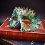 Exquisite Bird Beak Mask for Halloween, Masquerade Carnival, Black Half-face Owl Feather Mask - Image 2