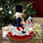 Wooden Rocking Horse Nutcracker, 30.5cm Traditional Nutcracker Soldier, Christmas Desktop Decoration Ornament - Image 3
