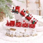 Christmas toy train sets, children's Christmas train decorations, ornaments, props - Image 2