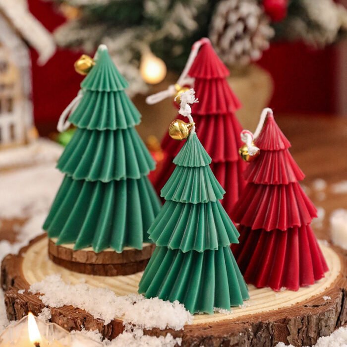 Christmas Fragrance Gift Decorative Ornaments: Mini Christmas Tree-shaped Scented Candles, Perfect as Souvenirs/Giveaways - Image 2