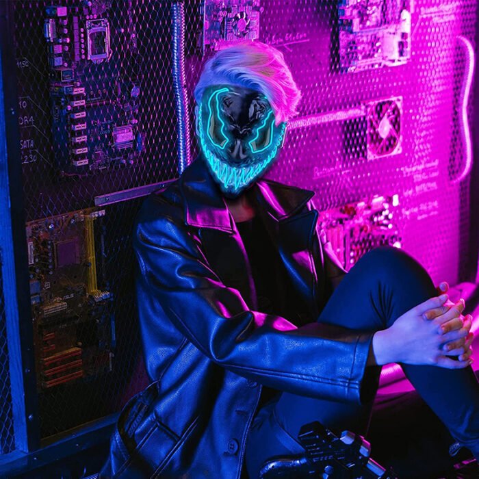 Halloween horror Venom LED light-up mask: a scary costume mask for dance parties and gatherings - Image 3