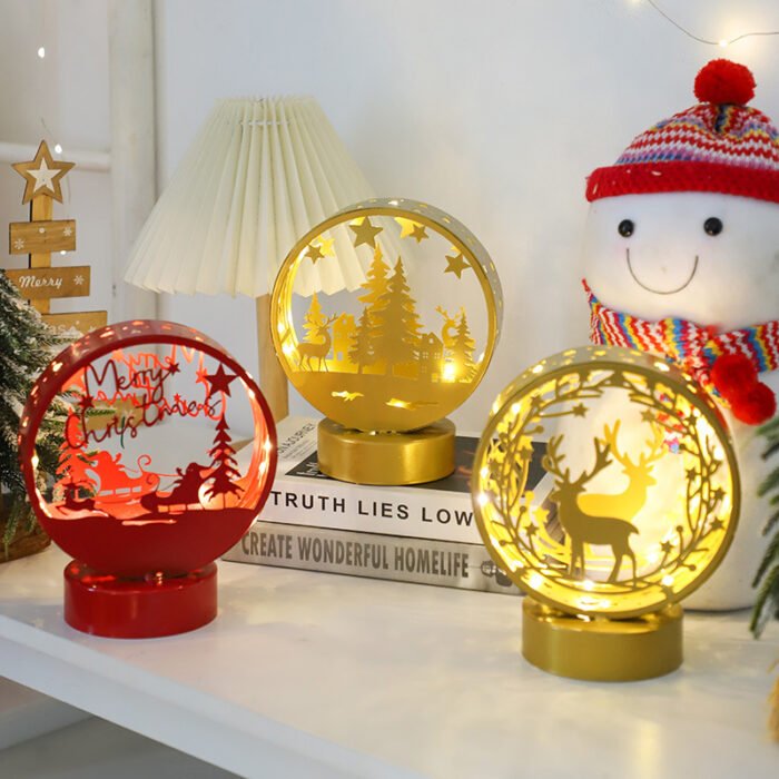 LED Christmas Night Lights: Hollow - out Luminous Crafts, Desktop & Window Display Decorations for Christmas - Image 2