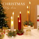 New - style LED Electronic Candles, Simulation Christmas Props, Smooth - surface Long Candles, Christmas Decoration Ornaments - Image 2