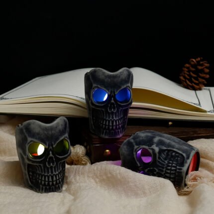 Halloween skull ornaments, LED party decoration props, LED creative candle lights, and small night lights