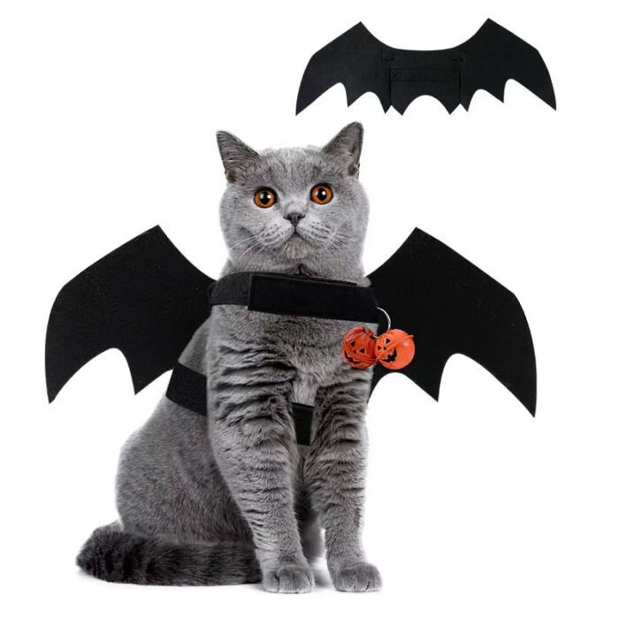 Halloween felt pet decorations: bat wings, pet Halloween toys, felt double wings - Image 3