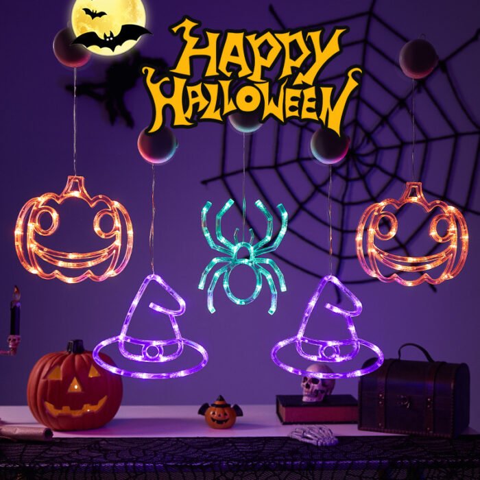 Halloween hanging decorations suction cup lights, festival supplies ornaments, party Halloween LED - shaped lights - Image 3