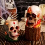Diverse Halloween skull ornaments, rose skull resin handicrafts for the Ghost Festival, decorations for a terrifying atmosphere - Image 4