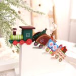 Christmas toy train sets, children's Christmas train decorations, ornaments, props - Image 3