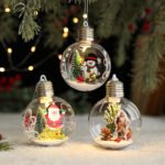 Creative Santa Claus Christmas ball ornaments: transparent plastic hanging balls, ideal for festive atmosphere decoration and Christmas tree - Image 3