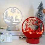 LED Christmas Night Lights: Hollow - out Luminous Crafts, Desktop & Window Display Decorations for Christmas - Image 3