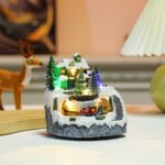 New Christmas Creative Ornament: Electric Musical Light - Up House/Snow House, Christmas Gift Resin Craft - Image 3