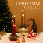 New - style LED Electronic Candles, Simulation Christmas Props, Smooth - surface Long Candles, Christmas Decoration Ornaments - Image 3