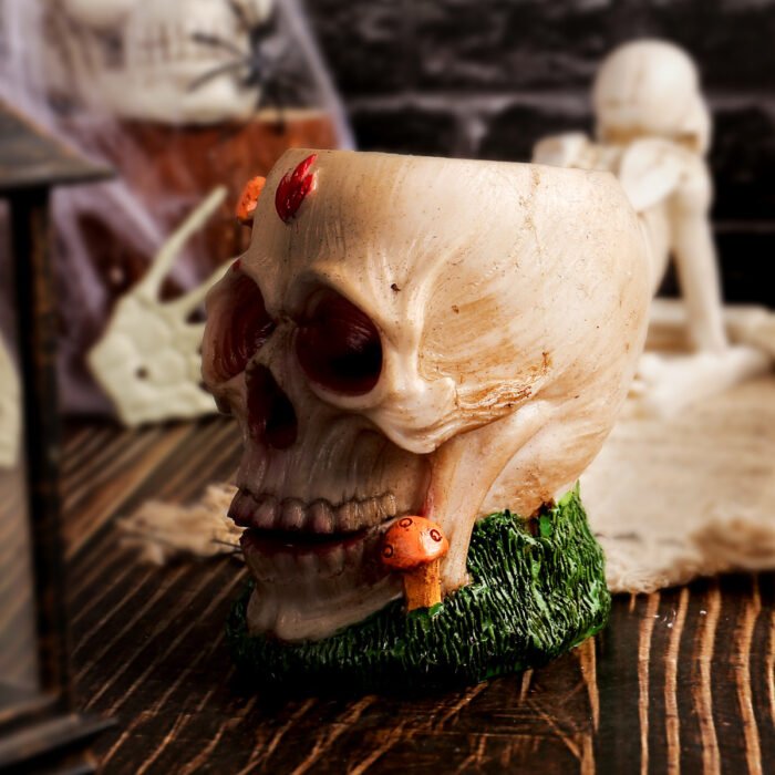 Diverse Halloween skull ornaments, rose skull resin handicrafts for the Ghost Festival, decorations for a terrifying atmosphere - Image 5