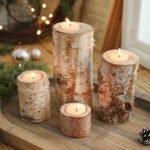 Solid Wood Christmas Candle Holders—festive decorative lamp bases, fragrance containers, candle pedestals, and cup holders, perfect for candlelit dinner setups. - Image 4
