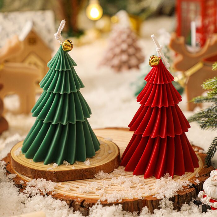 Christmas Fragrance Gift Decorative Ornaments: Mini Christmas Tree-shaped Scented Candles, Perfect as Souvenirs/Giveaways - Image 4