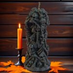 Halloween Decor Handmade Candles | Ghost & Skull Pillar Designs | Creative Home Decor & Holiday Gift - Image 3